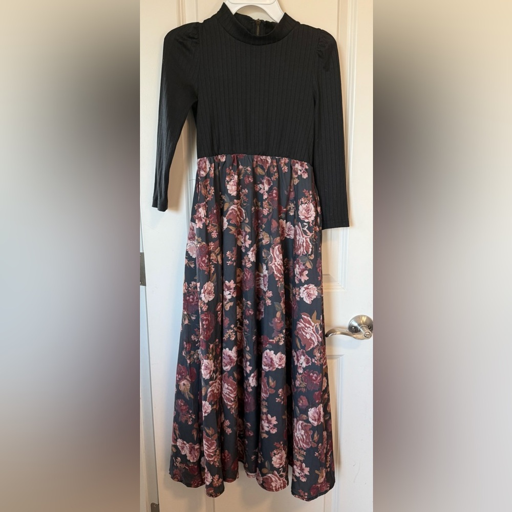 Joyfolie Black Ribbed Dress